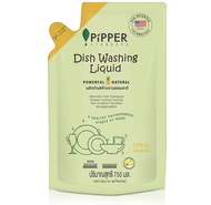 Pipper Standard Refill Dish Washing Liquid Citrus Scent น้ำยาล้างจาน กลิ่น ซิตรัส ชนิดถุงเติม (750 m