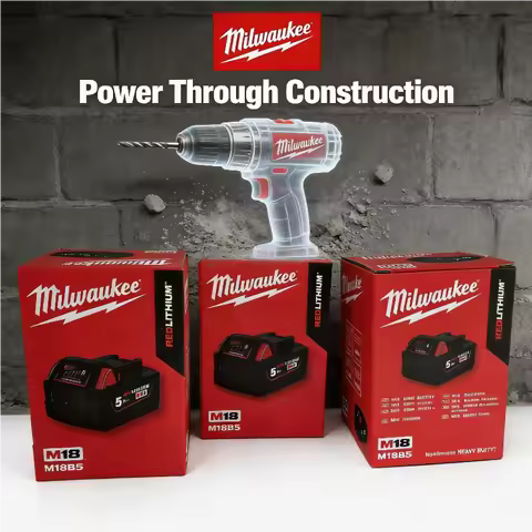 Original Milwaukee M18 Battery milwaukee 18V 5Ah 6Ah Rechargeable Battery for Milwaukee Tool M18B6 4