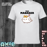 AXIE INFINITY The Manager Cute White Axie Shirt Trending Design Excellent Quality T-Shirt (AX43)