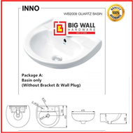 INNO WB2002 / WB2009 / WB2001 Wall-Hung Ceramic Basin for Bathroom Basin Tandas Sink Big Wall Hardwa