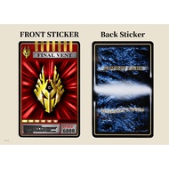 Kamen Rider Ryuki Sticker Card- Touch n Go Card Sticker Cover (Waterproof, High Quality) ,TNG CARD
