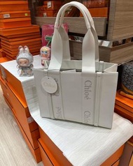 Chloe woody medium tote calfskin 100%Authentic,98%new 💜尖沙咀中港城門市