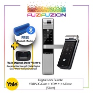 Yale YDR50G Gate + YDM7116 Silver Door Digital Lock Bundle (With Installation)