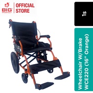 Greencity Foldable Backrest &amp; Flip Up Footrest Lightweight Wheelchair W/Brake (16 