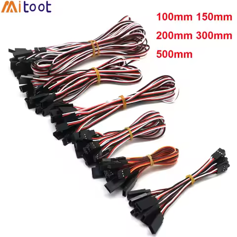 10pcs RC Servo Extension Cord JR Plug Cable Wire 100/150/200/300/500/1000mm for RC Helicopter Drone