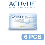 (6 PCS) Acuvue Oasys with Hydraclear Plus Bi-weekly Contact Lenses Silicone Hydrogel Clear Lens