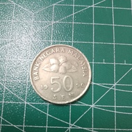 Syiling Lama Malaysia 50 sen 50 cent Coin 1990.