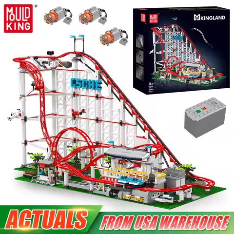 Mould King 11014 The Motorized Rolle Coaster Building Block Assembly Technical Rolle Coaster Brick T