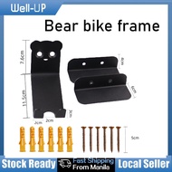 1SET Bike Wall Mounted Bicycle Stands Steel Support Cycling Pedal Tire Storage Hanger Rack