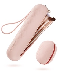 กระเป๋าใส่แปรงแต่งหน้าแบบพกพากันน้ำ BAGSMART พร้อมซิปโลหะ กระเป๋าใส่ลิปสติกและของใช้ในห้องน้ำ