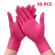 🔥[SPECIAL OFFER]🔥Pink Nitrile Disposable Gloves Vinyl 100 Pack Latex Powder Free Medical Exam Gloves Surgical Home Food