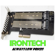 M.2 NVMe SSD NGFF to PCIE X4 Converter Adapter M Key+B Key