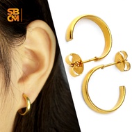SBGM HIGH QUALITY AUTHENTIC 10K GOLD MINIMALIST HOOP EARRINGS WITH FREE JEWELRY BOX