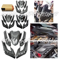 YAMAHA Y15ZR Y15 V2 VISOR & FAIRING BODY COVER SET COLOUR BLACK MATTE HITAM CARBON CERMIN HANDLE MET