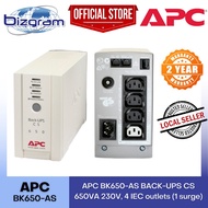 APC BK650-AS BACK-UPS CS 650VA 230V, 4 IEC outlets (1 surge) 2-Yrs SG Wty