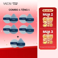 [Buy 4 Get 1 Free] VACOSI blue double-sided cushion puff - Bag of 2 - BP53-02