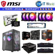 Gaming PC Desktop Computer Set MSI Avalon Build 5 5600G 3050 RTX