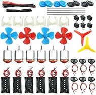 EUDAX 6 Set DC Motors Kit, Mini Electric Hobby Motor 3V -12V 25000 RPM Strong Magnetic with Shaft Pr