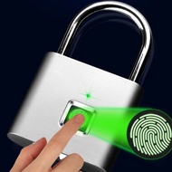 Smart Fingerprint Padlock Outdoor Waterproof Door Lock Household Electronic Lock Head Iron Door Anti-Theft Password Lock