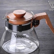 Coffee server v60 600Ml / coffee Tea Pot Maker / wooden coffee server v60