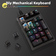 ASWELL Numeric Keypad Mini  Backlight 21 Keys Numpad