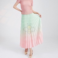 ✆ Aiden001 Average sizeGradient Womens Summer Elastic Waist Loose Large Size Drape Long Pleated Skir