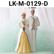 GR-LK-M-0129 Cake topper mainan lokal pengantin hijab