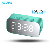 ACOME Special Bundling Speaker Bluetooth 5.0 Jam Alarm LED Display Ultra Bass A5 Black/Blue + ACOME 