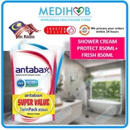 Antabax Antibacterial Shower Cream Protect 850ml + Fresh 850ml (Twin Pack)