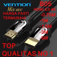 Vention B05 HDMI Cable 0.75 m 1m 1.5m 2M 5m High Speed Nylon Braided V2.0b 4K