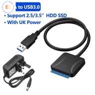 EZ SATA to USB 3.0 Adapter Cable For 3.5/2.5 Inch SSD HDD Hard Drive Disk Converter Support UASP 12V