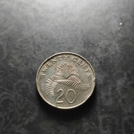 koin Singapore 20 cents tahun 1996 mh 523