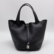 HERMES Picotin 22 - 黑銀