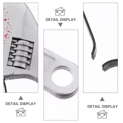 2pcs Halloween Tricky Hair Hoops Wrench Headband Prank Tool For Party Cosplay Decor Kids Adults Play