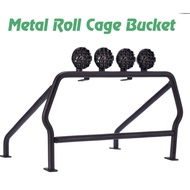 Metal Roll Cage Bucket with 6 LED Lights for 1/10 Axial SCX10 RC4WD D90 TF2 RC Truck