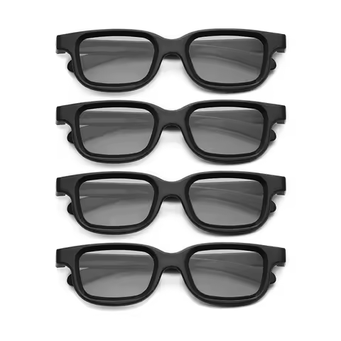 4Pcs Polarized Passive 3D Glasses for 3D TV Real 3D Cinemas for Sony Panasonic 3D Gaming and TV Fram