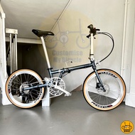 Fnhon Gust 22” • 9 Gears Shimano Schwalbe Tyre Foldable Folding Foldie Fold Bike Bicycle 451 Battleship Grey Dahon Tern