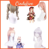 Genshin Ayaka Impact Yanfei Barbara Cosplay Wigs- Breathable And Easy Wear To