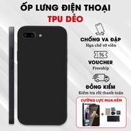 IPhone 6 6s 7 7p 8 8p Plus case made of black flexible TPU material, extremely impact resistant casi
