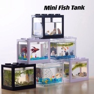 Max2 Akuarium Besar Blok Lego Tangki Ikan Saiz Besar Dengan LED USB Untuk Betta / Guppy / Udang / Pe
