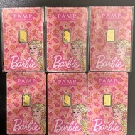 Pamp Barbie / Horwheels 1Gram 999.9 gold bar
