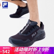 【黄景瑜同款】FILA 斐乐官方男鞋跑步鞋2022秋季新款轻便休闲鞋运动鞋LYNX BOA 喷射黑-SL 41