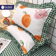 DUDEE ปลอกหมอน ปลอกหมอนหนุน สวยงาม มีให้เลือกหลายแบบ (Dudee Pillow Cover) น้ำตาล Beat (1 ใบ) One