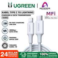 UGREEN Kabel Data MFi iPhone  X 11 12 13 14 PD Type C to Lightning Fast Charging 18w - 36w