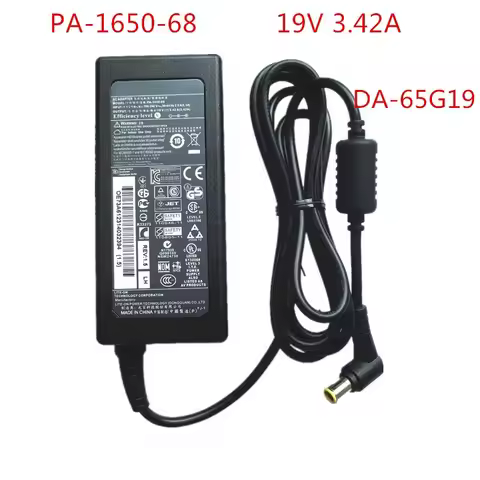 Genuine AC Adapter 65W For LG 43MU79 34UM64 34UM69G-B Monitor Charger 19V 3.42A Power Supply