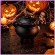 Witches Cauldron Vintage Black Halloween Decoration Burner Mini Cauldron Witches Pot for Table Desk 
