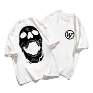 Kaos distro wanita Lengan Pendek Retro gambar Tengkorak Korean Style T-shirt /Kaos Atasan Wanita/Baj
