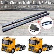 Chassis RC Truck trailer rail Set 1/14 6x6 6x4 length 445mm metal stainless steel metal