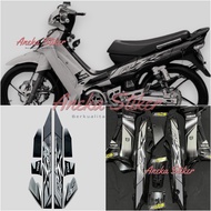 Striping Sticker Yamaha F1ZR fizr fiz r f1 zr Malaysia Sport Dual Clutch Viral list body Black Silve