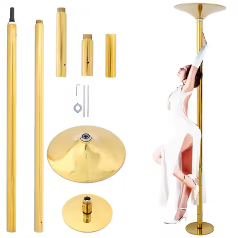 Dance Pole for Home, Portable Spinning & Static Dancing Pole, Height Adjustable (86.2"-109.8"), 440l